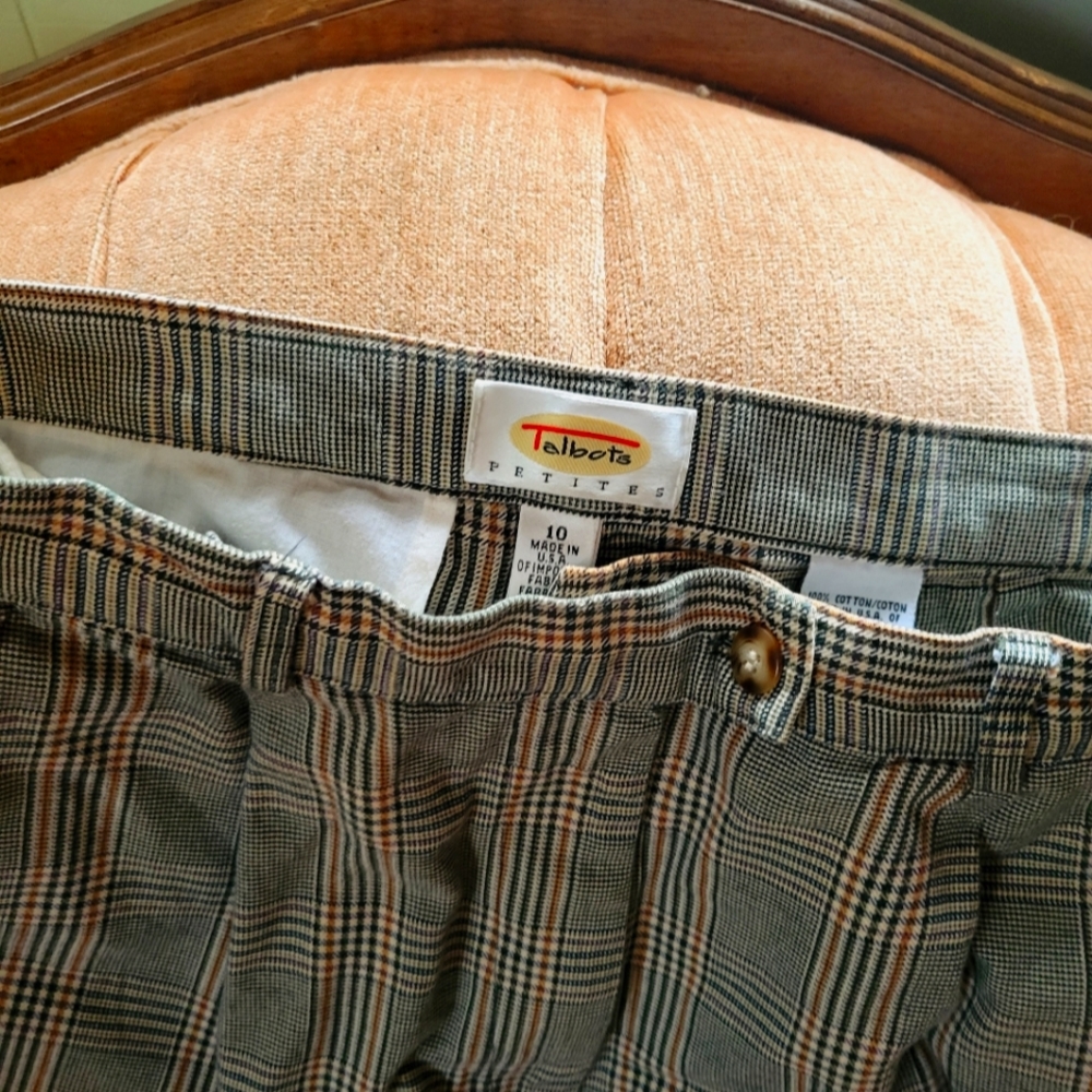Vintage Talbots Plaid Pants Great Condition!